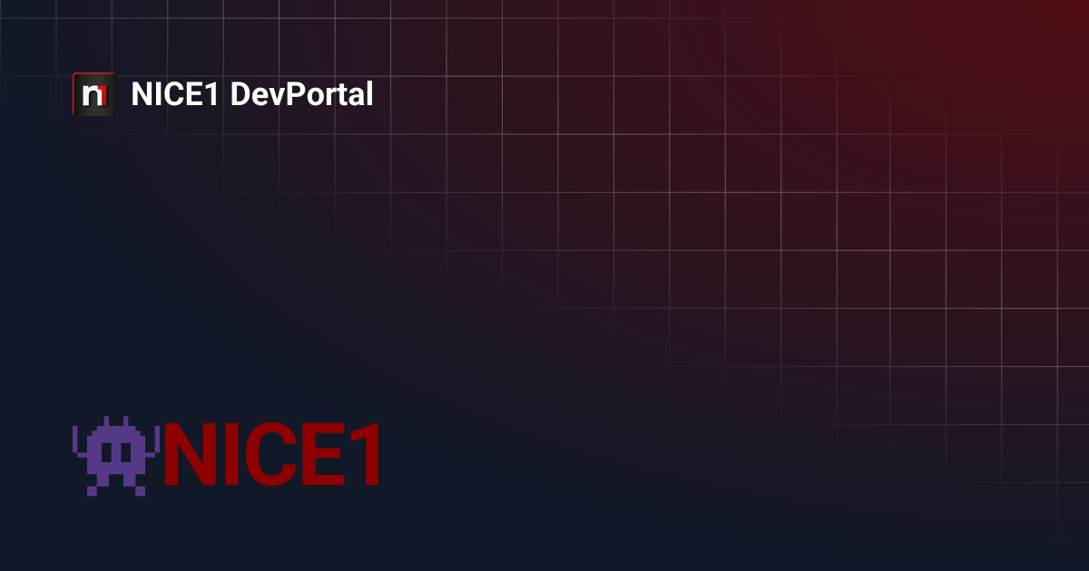 👾NICE1 | NICE1 DevPortal